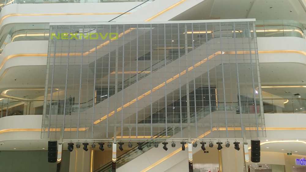 北京房山中粮万科长阳半岛商场中庭透明LED显示屏项目(图3)