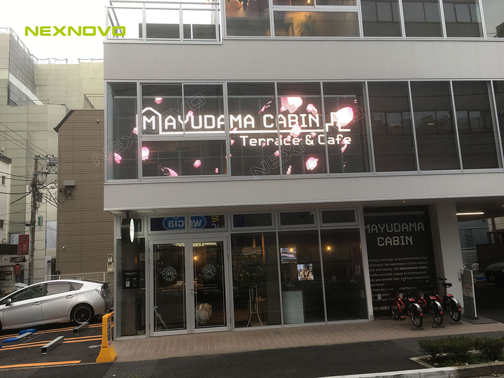 日本Mayudama Cabin 酒店玻璃LED显示屏项目(图5)