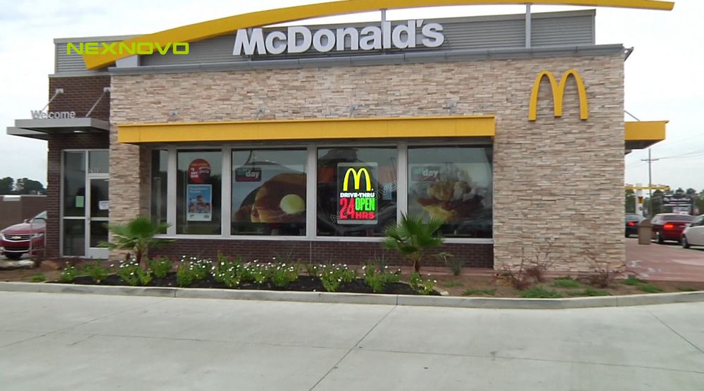 美国麦当劳透明LED海报屏(图2)