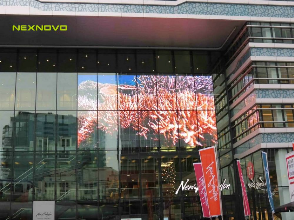 荷兰海牙商场玻璃幕墙LED透明屏项目(图3)