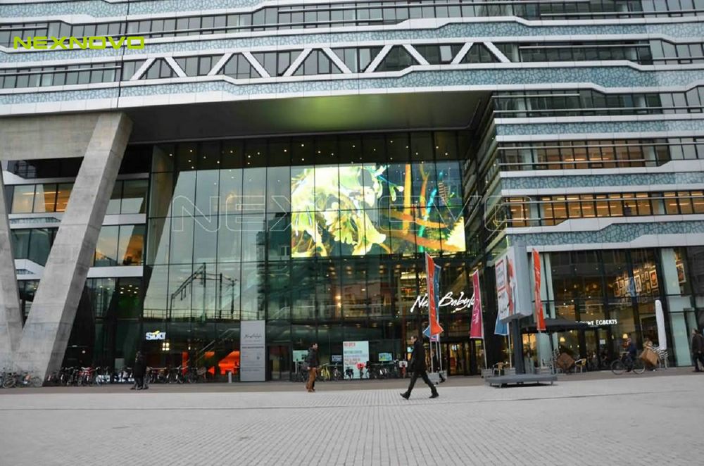 荷兰海牙商场玻璃幕墙LED透明屏项目(图10)