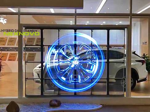 雷克萨斯品牌旗舰店LED透明橱窗显示屏项目