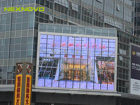 佛山坚美大厦透明LED显示屏项目