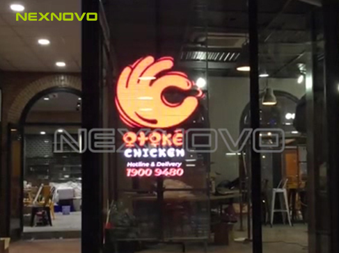 越南Otoke Chicken餐饮透明LED显示屏项目