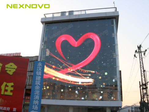 惠州龙门透明LED幕墙屏项目