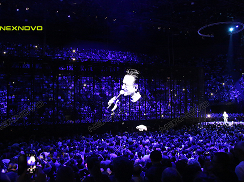 世界顶级摇滚乐队U2巡回演唱会透明LED显示屏项目