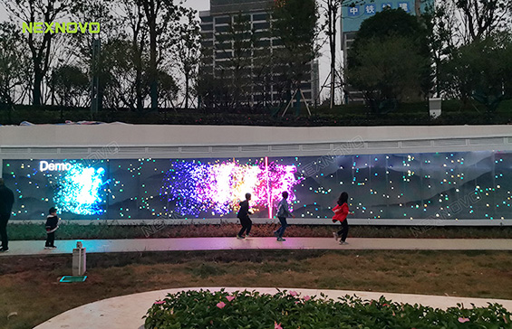 湖南衡阳中央公园LED透明跑道屏项目