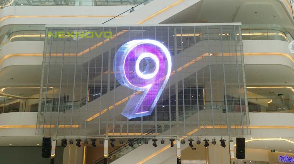 北京房山中粮万科长阳半岛商场中庭透明LED显示屏项目(图4)