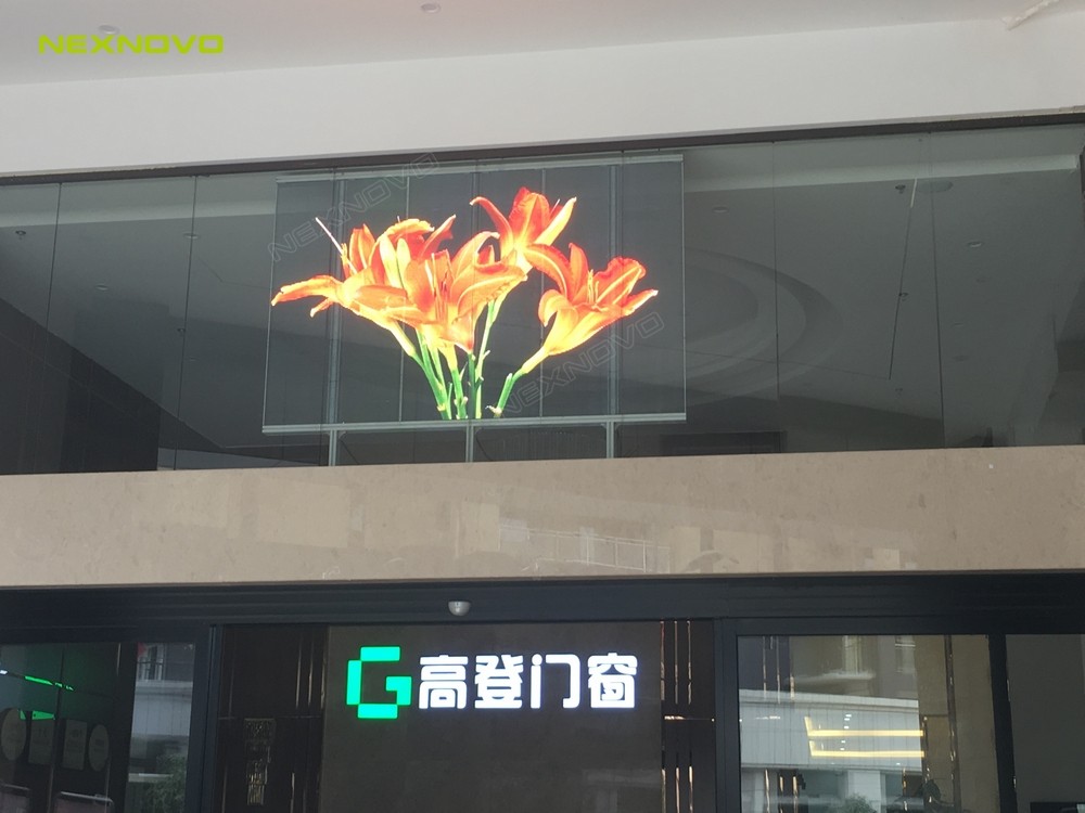 贵州汇悦湾门店透明LED显示屏项目(图1)