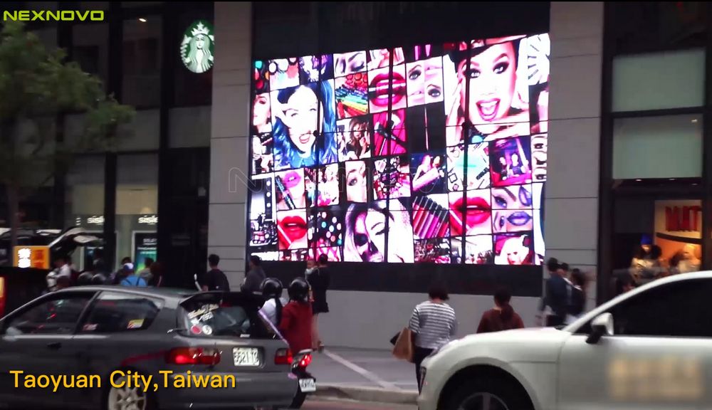 台湾桃园统领百货LED透明屏项目(图1)