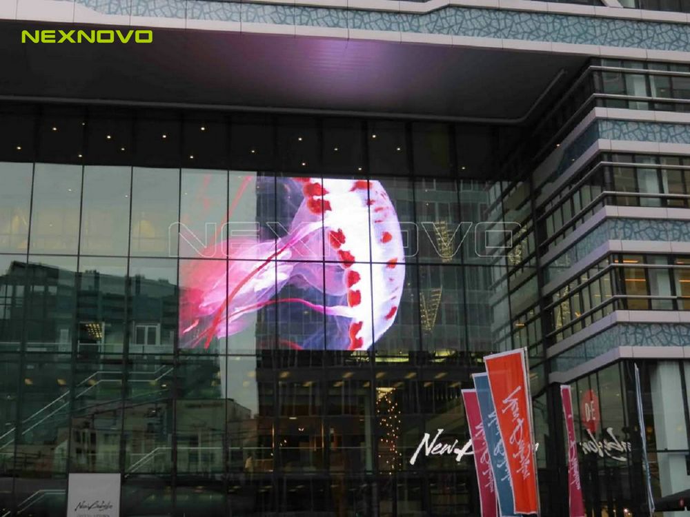 荷兰海牙商场玻璃幕墙LED透明屏项目(图4)
