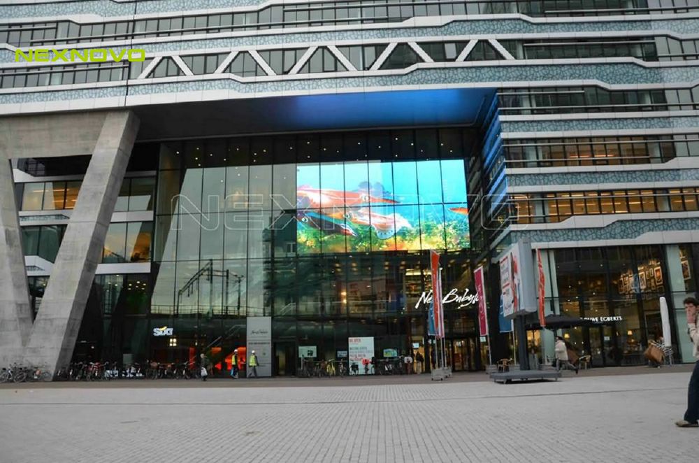 荷兰海牙商场玻璃幕墙LED透明屏项目(图8)