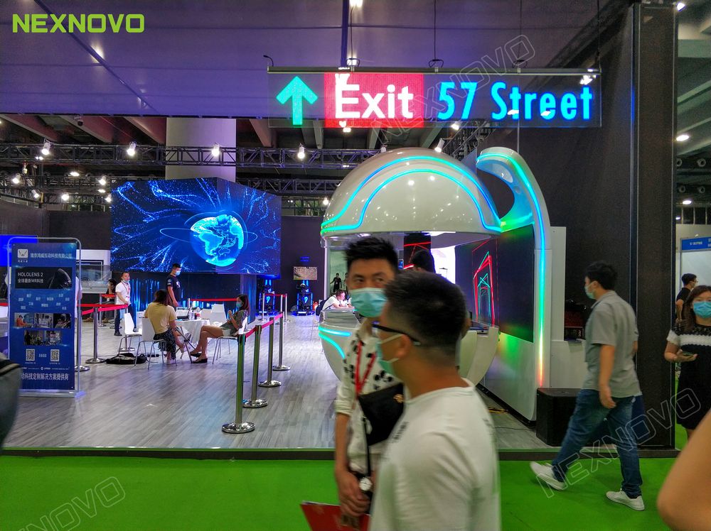 亚洲数字展览展示博览会NT睛屏系列LED玻璃导示屏项目(图1)