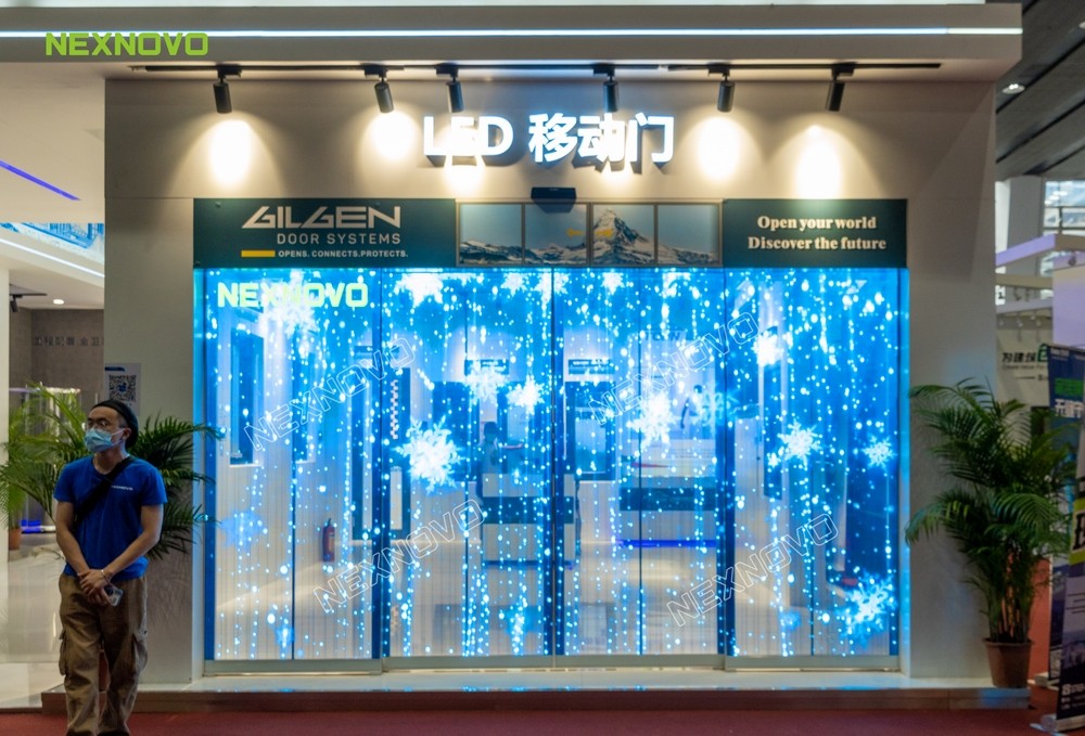 晶泓NS系列LED玻璃移动门燃爆中国建博会现场(图9)